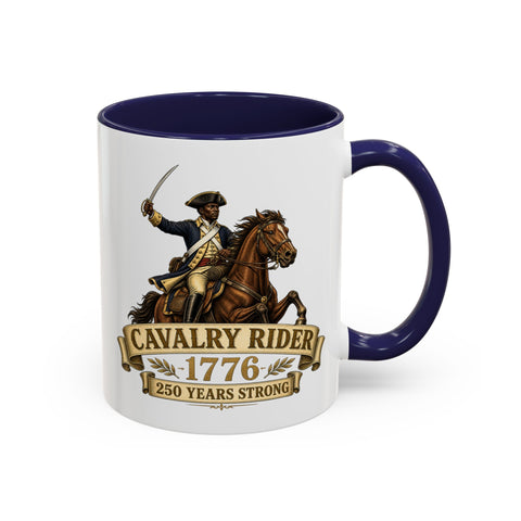 Cavalry Rider (Brown Horse) 1776 Mug – Patriotic 250th Anniversary Coffee Mug