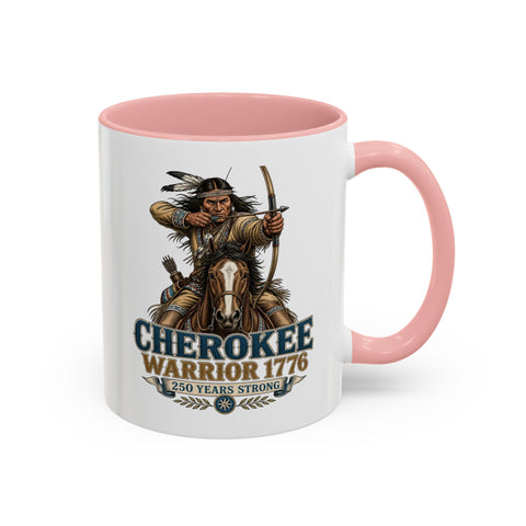 Cherokee Warrior 1776 Coffee Mug — Mounted Warrior Shooting A Bow