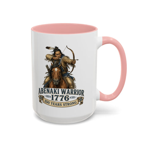 Abenaki Warrior Coffee Mug — 1776 Abenaki Warrior Mounted Warrior Shoot A Bow