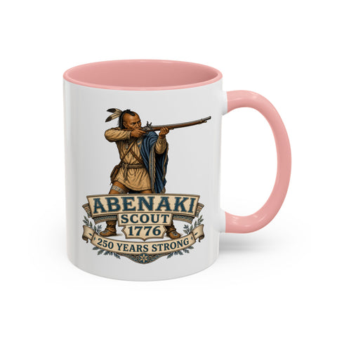 Abenaki Scout 1776 Coffee Mug — Featuring A Skilled Indigenous Scout Aiming A Long Rifle