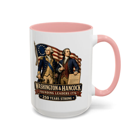 Washington & Hancock Coffee Mug — Founding Leaders 1776
