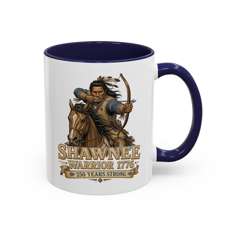 Shawnee Warrior Coffee Mug – Mounted Warrior Shooting A Bow