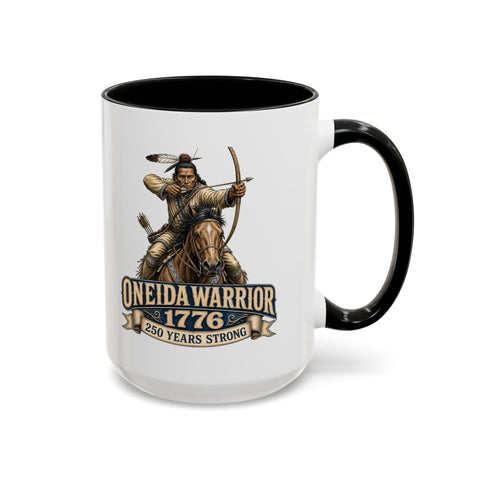 Oneida Warrior Coffee Mug — 1776 Mounted Warrior Shooting A Bow