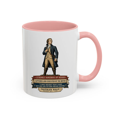 Nathan Hale Historical Coffee Mug — "I Only Regret That I Have But One Life"