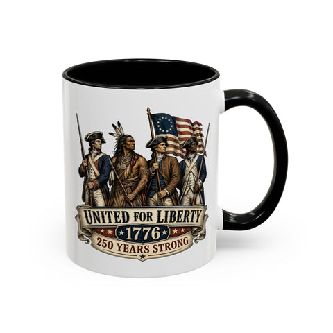 United for Liberty 1776 — Patriotic 250th Anniversary Mug