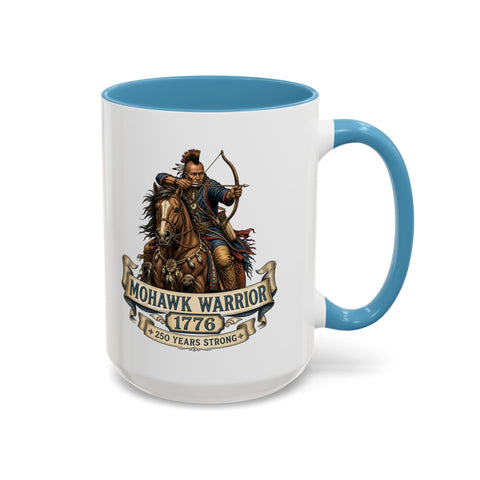 Mohawk Warrior 1776 Coffee Mug - Mounted Warrior Shooting A Bow