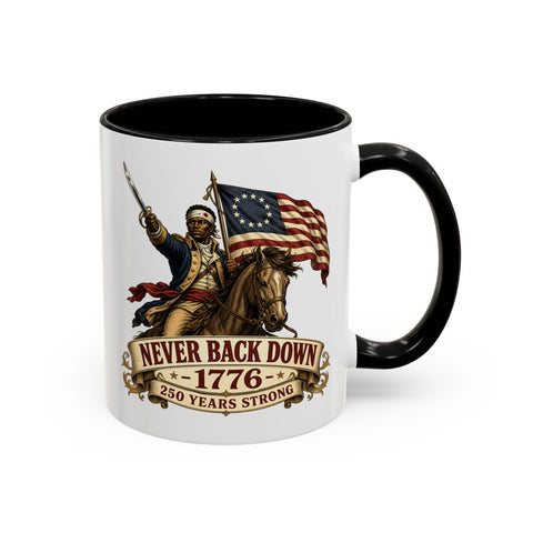 Never Back Down 1776 Coffee Mug — Patriotic Revolutionary War