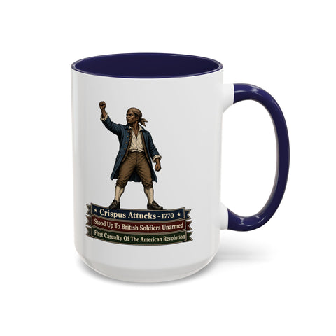 Crispus Attucks 1770 Accent Coffee Mug – First Casualty of the American Revolution