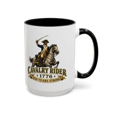 Cavalry Rider (White Horse) 1776 Mug – Patriotic 250th Anniversary Coffee Mug