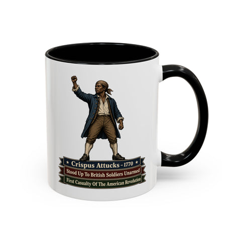 Crispus Attucks 1770 Accent Coffee Mug – First Casualty of the American Revolution