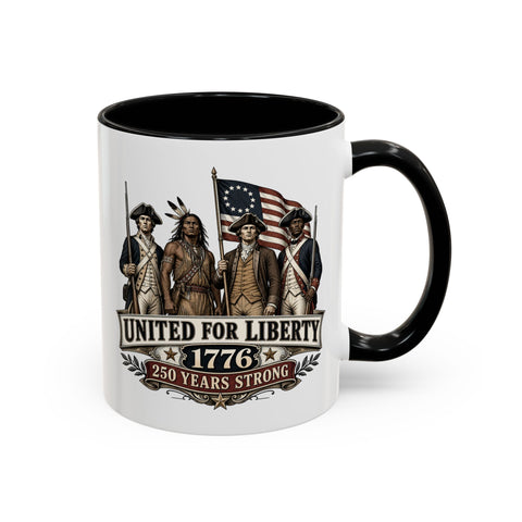 United for Liberty 1776 Coffee Mug — Revolutionary War Patriot Tribute