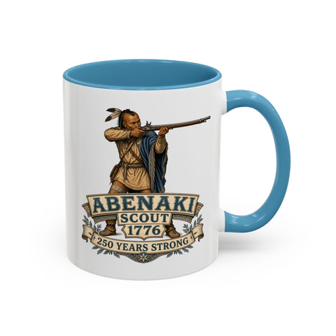 Abenaki Scout 1776 Coffee Mug — Featuring A Skilled Indigenous Scout Aiming A Long Rifle
