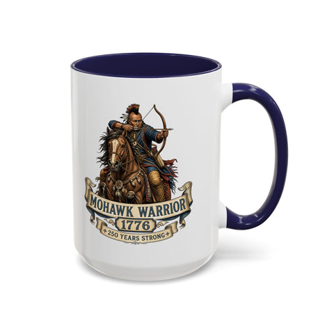 Mohawk Warrior 1776 Coffee Mug - Mounted Warrior Shooting A Bow