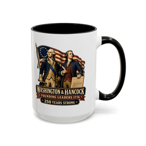 Washington & Hancock Coffee Mug — Founding Leaders 1776