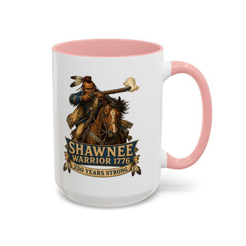 Shawnee Warrior Coffee Mug — 1776 Mounted Warrior Shooting A Musket