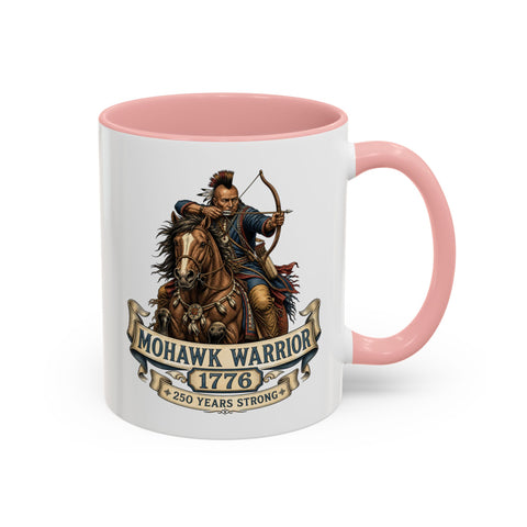 Mohawk Warrior 1776 Coffee Mug - Mounted Warrior Shooting A Bow
