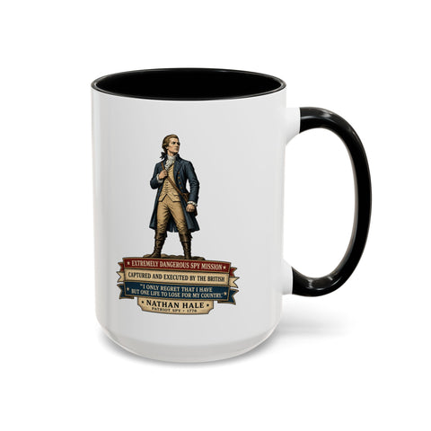 Nathan Hale Historical Coffee Mug — "I Only Regret That I Have But One Life"