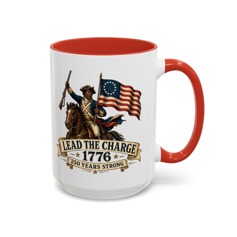 Lead the Charge 1776 Coffee Mug — Patriotic Revolutionary War Anniversary