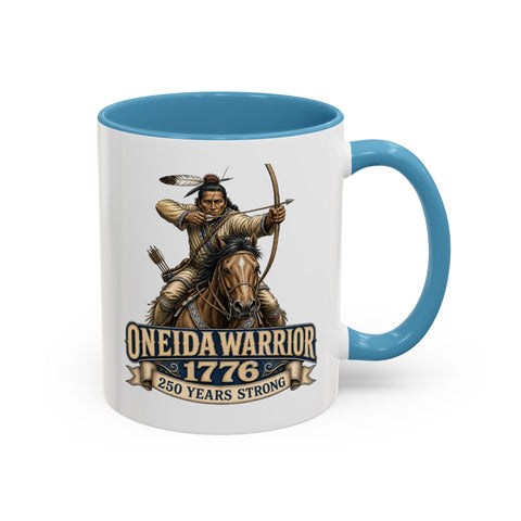 Oneida Warrior Coffee Mug — 1776 Mounted Warrior Shooting A Bow