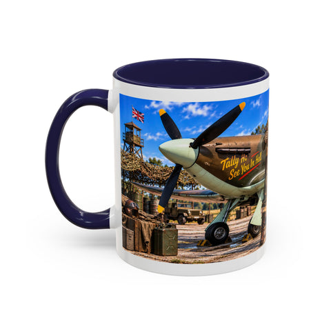 Skeleton Fighter Pilot Mug – RAF WWII Harrican Coffee Mug – Funny Dark Humor Gift for Pilots - Laugh Supply