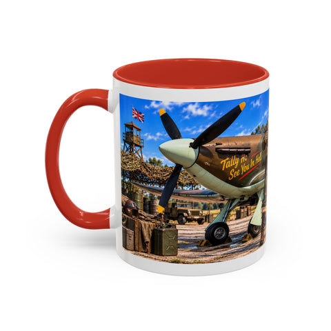 Skeleton Fighter Pilot Mug – RAF WWII Harrican Coffee Mug – Funny Dark Humor Gift for Pilots - Laugh Supply