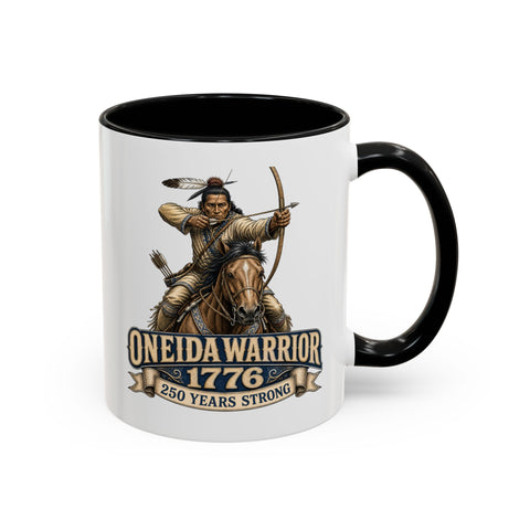 Oneida Warrior Coffee Mug — 1776 Mounted Warrior Shooting A Bow