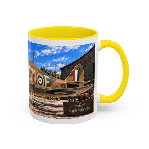 Skeleton Fighter Pilot Mug – RAF WWII Harrican Coffee Mug – Funny Dark Humor Gift for Pilots - Laugh Supply