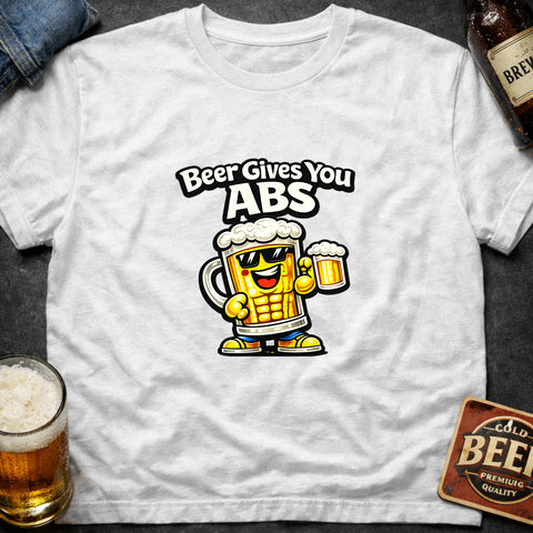 **“Beer Gives You Abs” – Funny Beer Lover T‑Shirt**