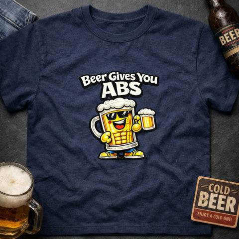 **“Beer Gives You Abs” – Funny Beer Lover T‑Shirt**