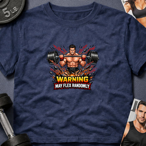 **“Warning May Flex Randomly” – Black Hair Caucasian Male Barbell Edition**