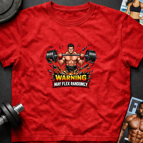 **“Warning May Flex Randomly” – Black Hair Caucasian Male Barbell Edition**