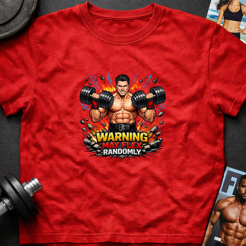 **“Warning May Flex Randomly” – Black Hair Caucasian Male Dumbbells Edition**