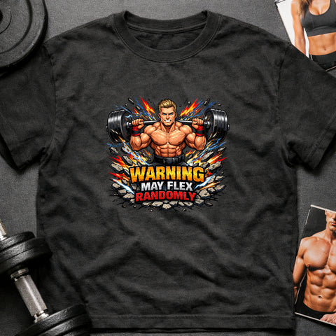 **“Warning May Flex Randomly” – Blonde Hair Caucasian Male Barbell Edition**
