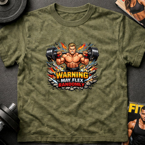 **“Warning May Flex Randomly” – Blonde Hair Caucasian Male Barbell Edition**