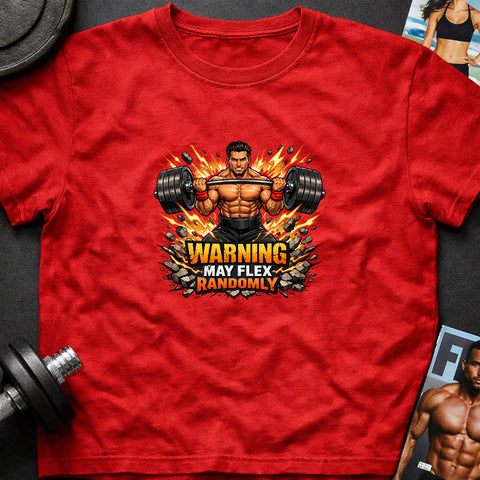 **“Warning May Flex Randomly” – Mediterranean Male Barbell Edition**