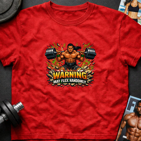 **“Warning May Flex Randomly” – Native American Male Barbell Edition**