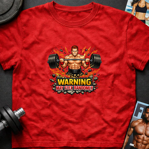 **“Warning May Flex Randomly” – Red Hair Caucasian Male Barbell Edition**