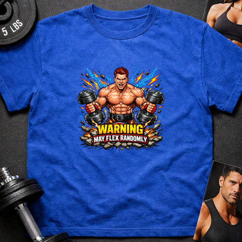 **“Warning May Flex Randomly” – Red Hair Caucasian Male Dumbbells Edition**