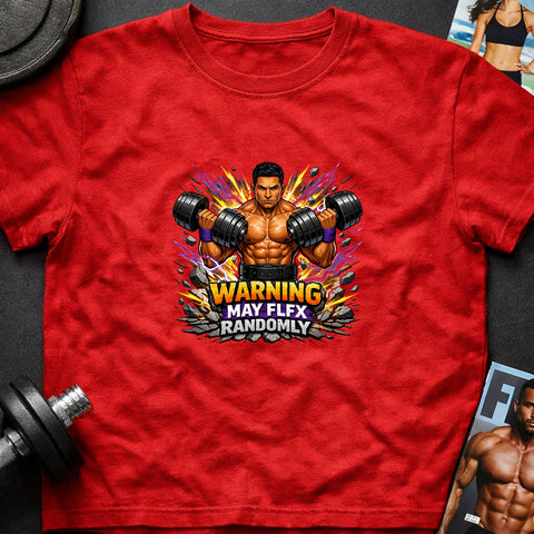**“Warning May Flex Randomly” – Hispanic Male Dumbbells Edition**