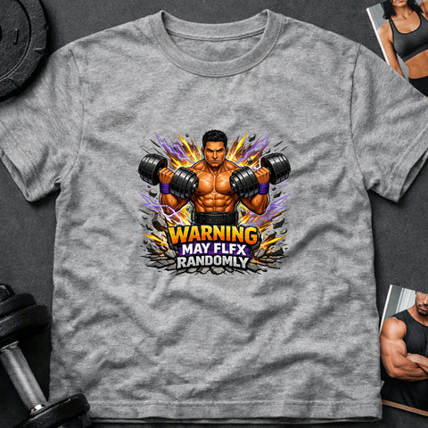 **“Warning May Flex Randomly” – Hispanic Male Dumbbells Edition**