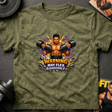 **“Warning May Flex Randomly” – Hispanic Male Dumbbells Edition**