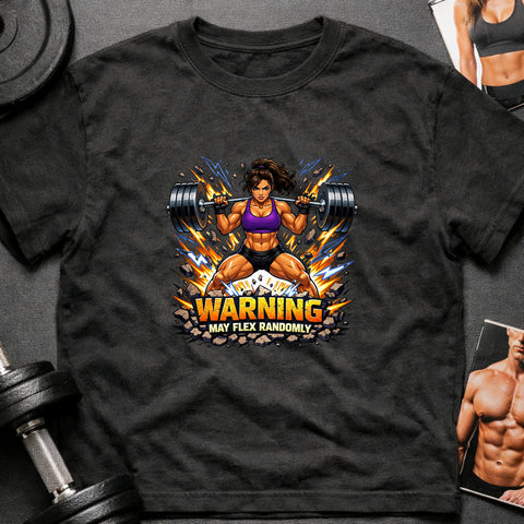**“Warning May Flex Randomly” – Latina Female Barbell Edition**