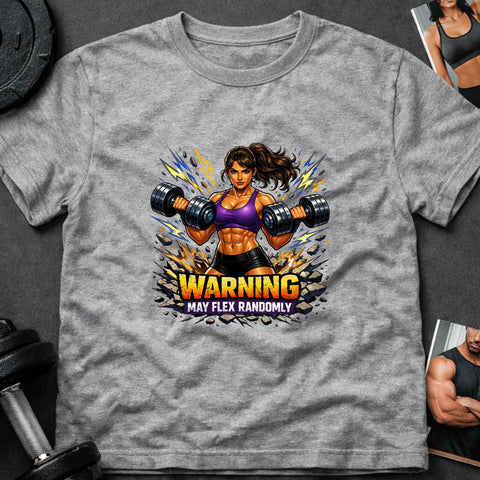 **“Warning May Flex Randomly” – Latina Female Dumbbells Edition**