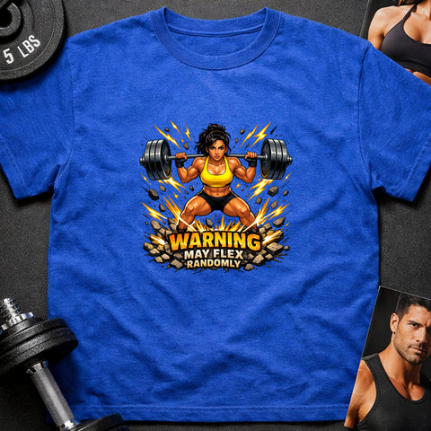 **“Warning May Flex Randomly” – Middle Eastern Female Barbell Edition**