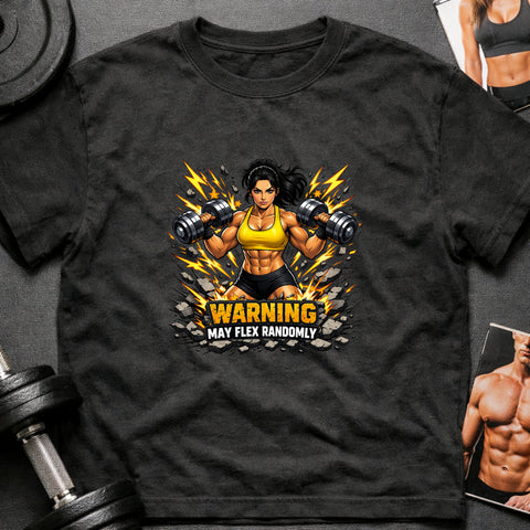 **“Warning May Flex Randomly” – Middle Eastern Female Dumbbells Edition**