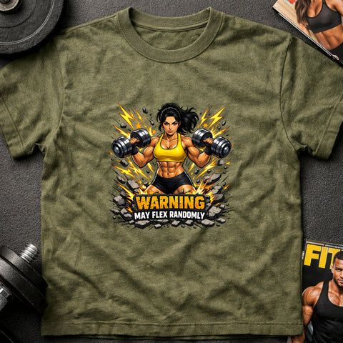 **“Warning May Flex Randomly” – Middle Eastern Female Dumbbells Edition**
