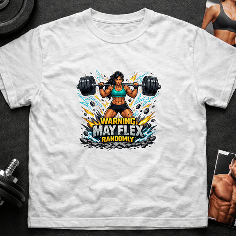 **“Warning May Flex Randomly” – South Asian Female Barbell Edition**