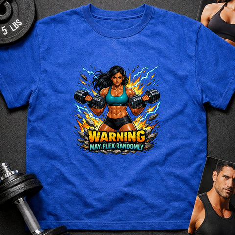 **“Warning May Flex Randomly” – South Asian Female Dumbbells Edition**