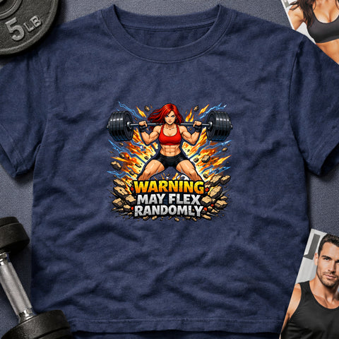 **“Warning May Flex Randomly” – Red Hair Caucasian Female Barbell Edition**