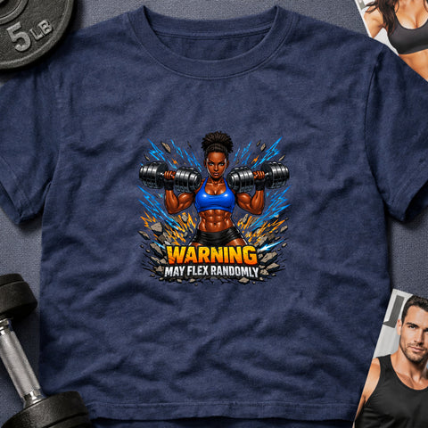 **“Warning May Flex Randomly” – Black Female Dumbbells Edition**